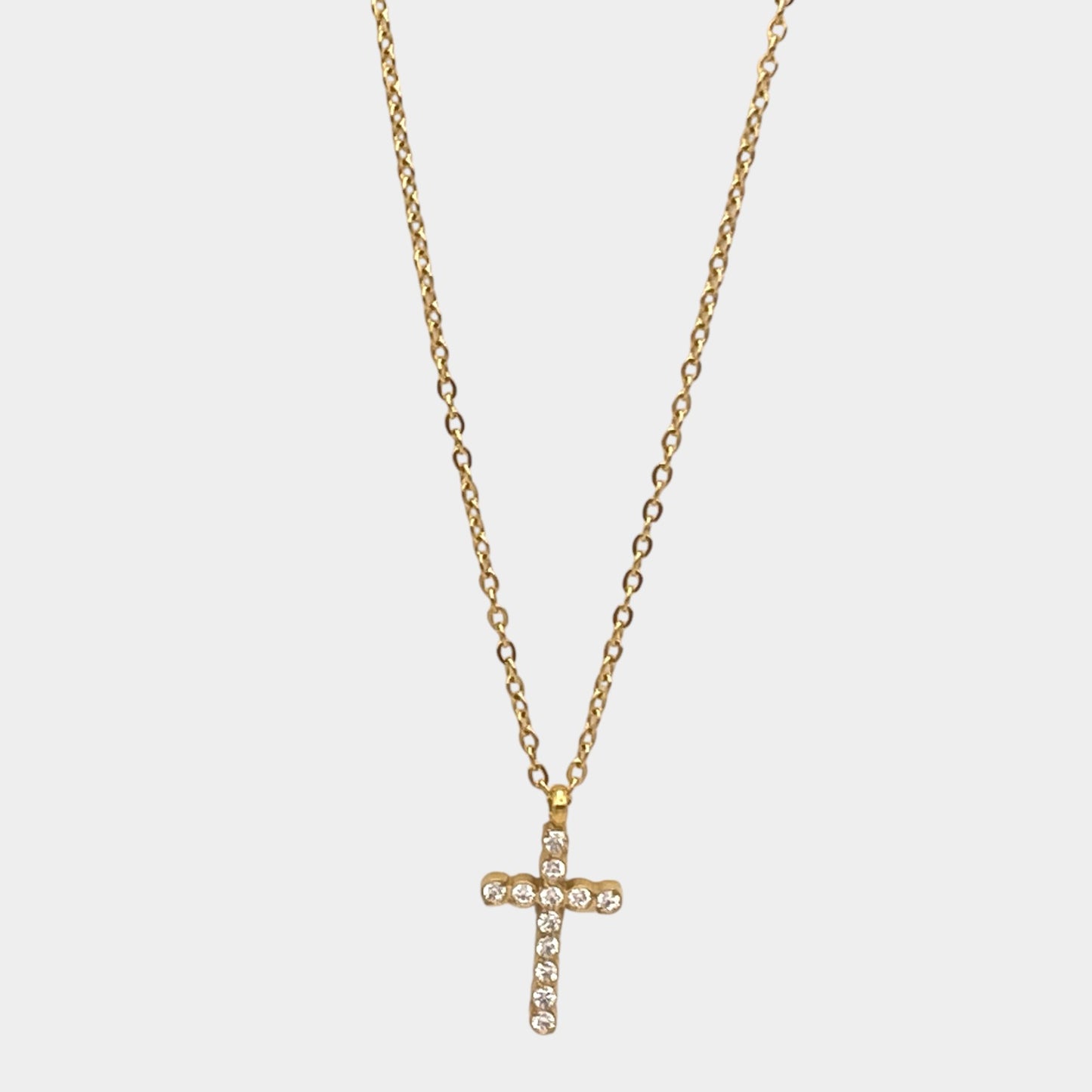 Collier Croix en Zircon