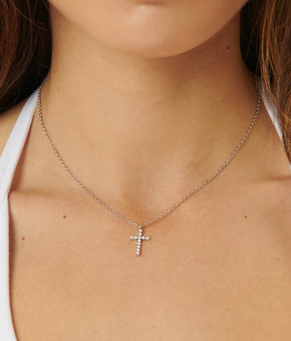 Zircon Cross Necklace