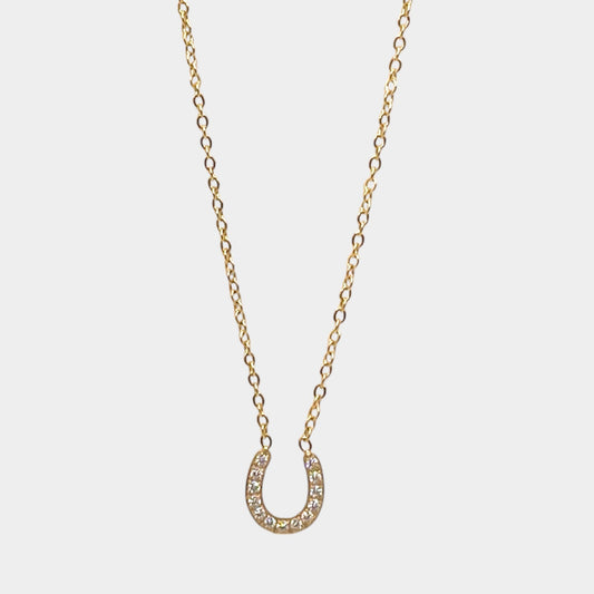 Horseshoe zircon necklace