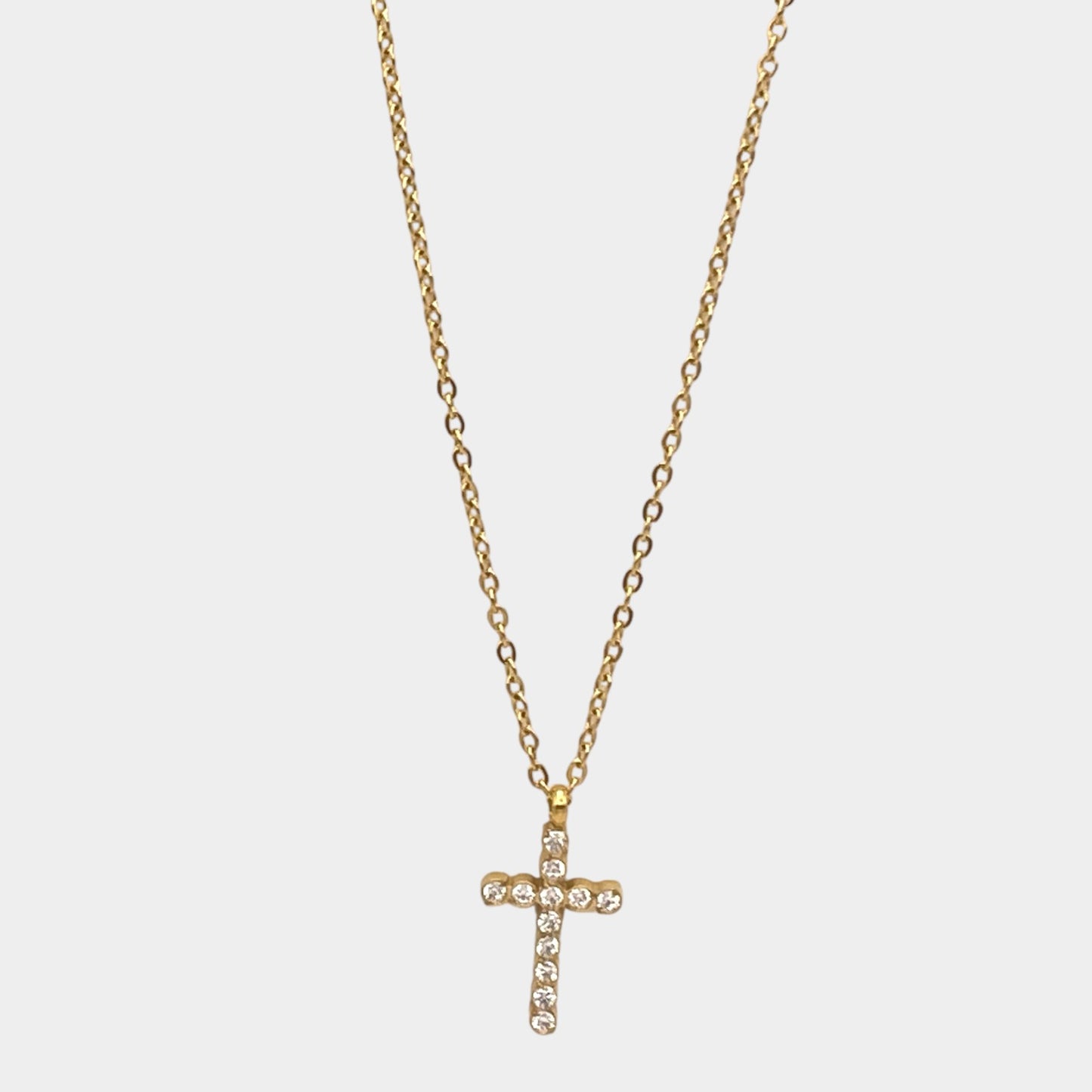 Zircon Cross Necklace