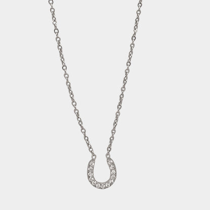 Horseshoe zircon necklace