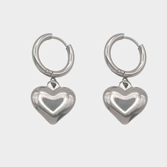 Circle Heart Earrings