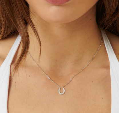 Horseshoe zircon necklace