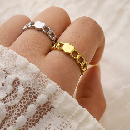 Chain Heart Ring